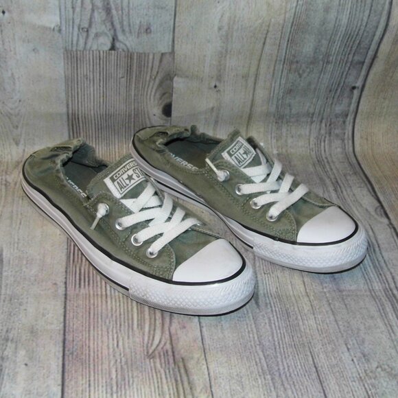 CONVERSE Chuck Taylor All Star Shoreline Olive Green Sneakers Womens Size 9 - Picture 1 of 8